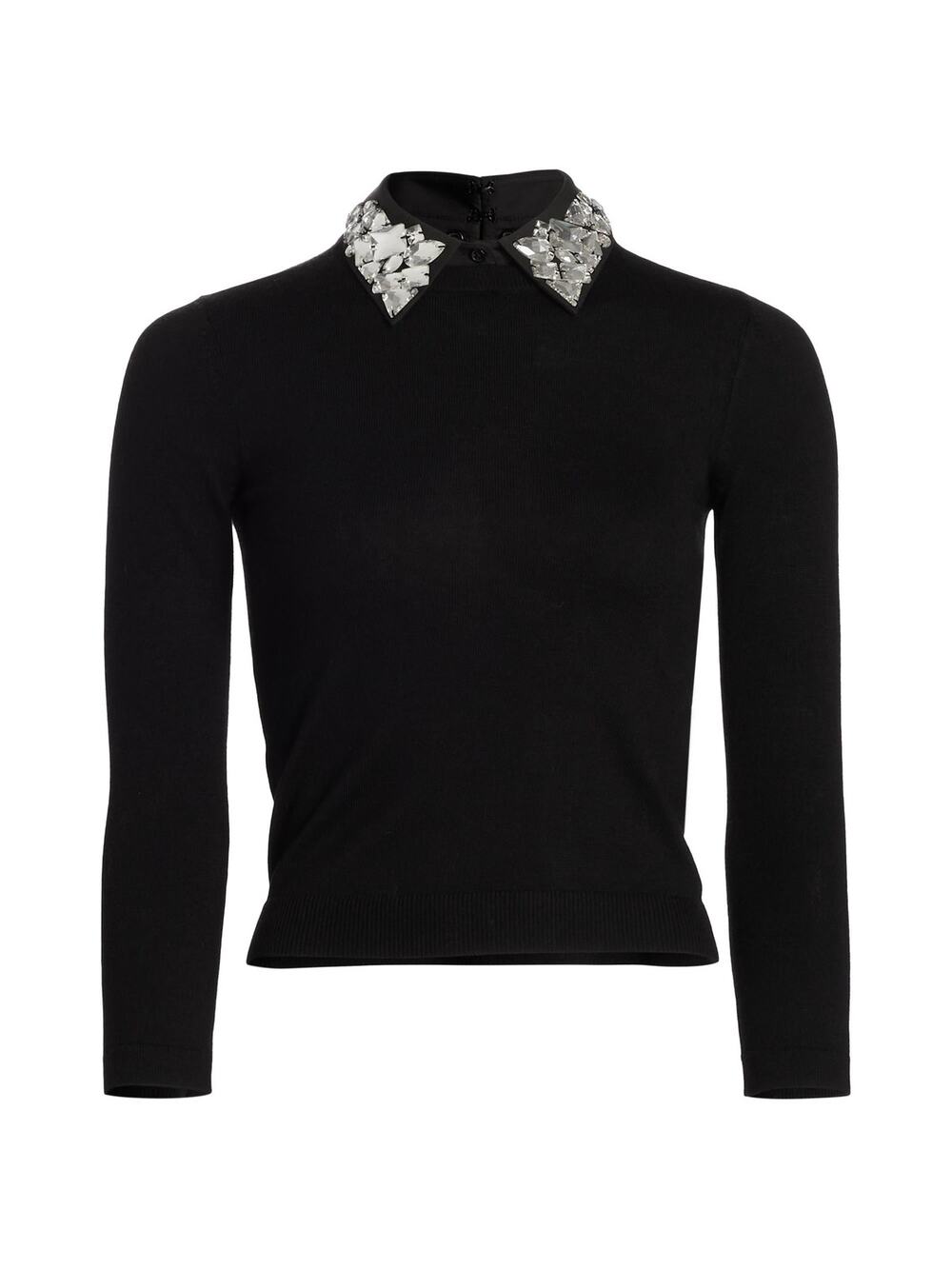 Alice + Olivia Porla Embellished Collar Sweater - M